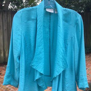 dressy Chico's aqua blue jacket